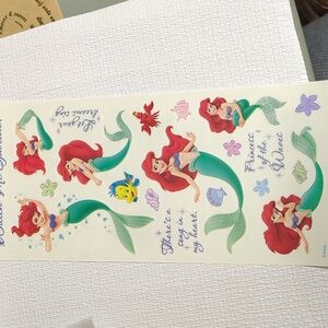 🩵2/$10🩵Sandylion Disney Ariel and Friends Clear Stickers
